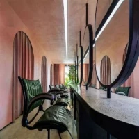 Elegant Double Sided Hanging Oval Salon Mirror