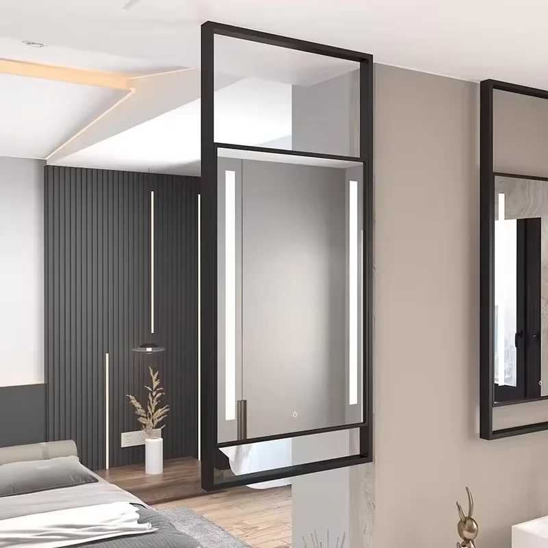 Classic Vertical LED Strip Hanging Rectangle Mirror