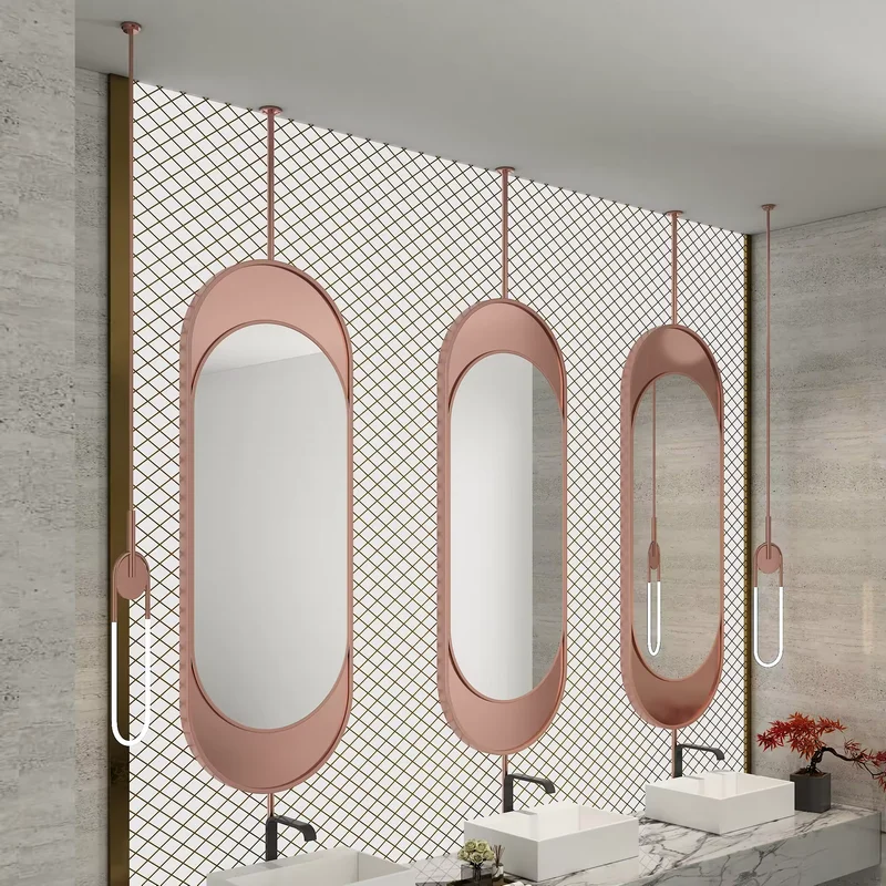 Stylish Jewelry LED Oval Hanging Mirror
