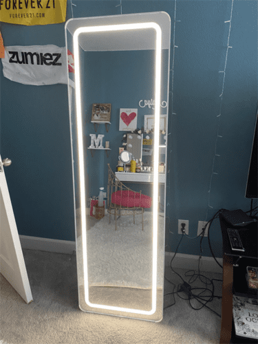 Full-Length Dual Mount Wood Frame Mirror photo review
