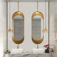 Luxury Jewelry LED Oval Hanging Mirror