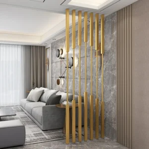 Luxury Metal Vertical Column Room Divider - Mi-Mirror Luxury Metal Vertical Column Room Divider