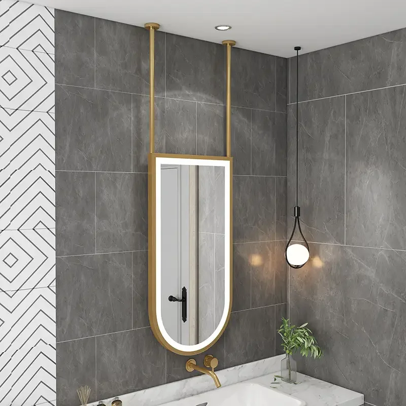 Luxury Frame Suspension Oval LED Bathroom Mirror