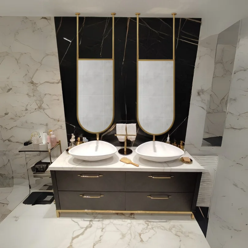Stylish Frame Suspension Oval LED Bathroom Mirror