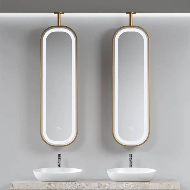 Bright Hanging Long Oval LED Mirror