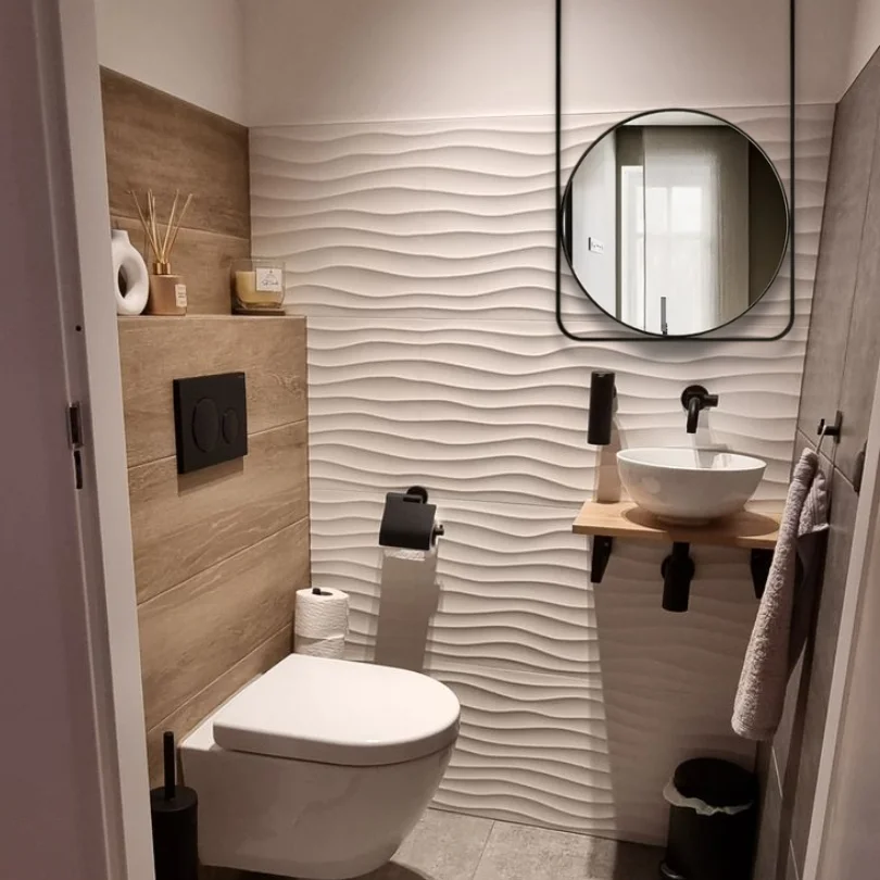 Sleek Geometric Hanging Mirror