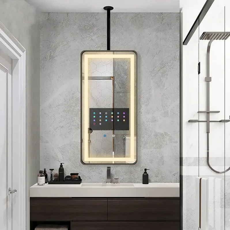 Bold Hanging Rectangle LED TV Mirror