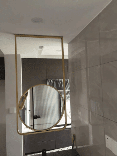 Elegant Geometric Hanging Mirror photo review