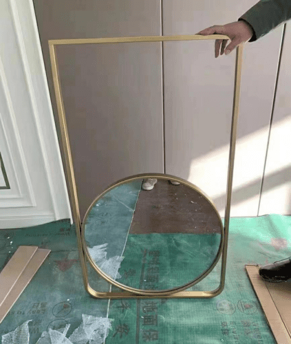 Elegant Geometric Hanging Mirror photo review
