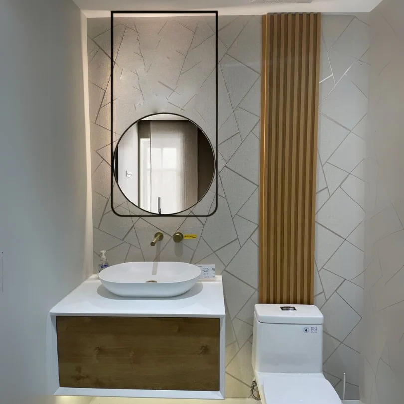 Stylish Geometric Hanging Mirror