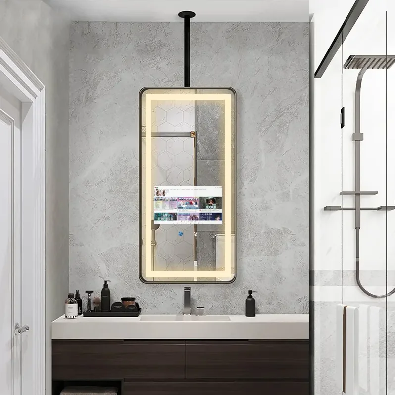 Modern Hanging Rectangle LED TV Mirror