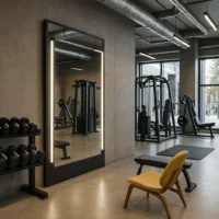 Modern Framed Full-Length Gym Mirror