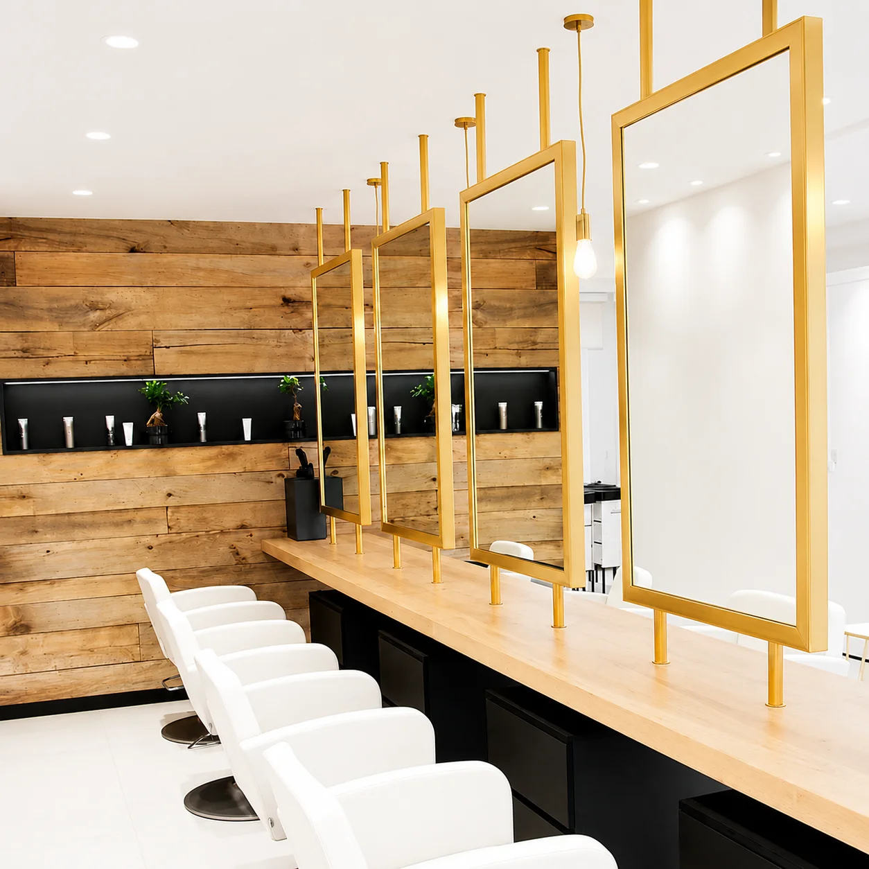 Luxury Hanging Arms Rectangle Hair & Beauty Salon Mirror