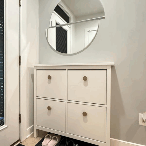 Framed Half Moon Backlight Wall Bathroom Mirror photo review