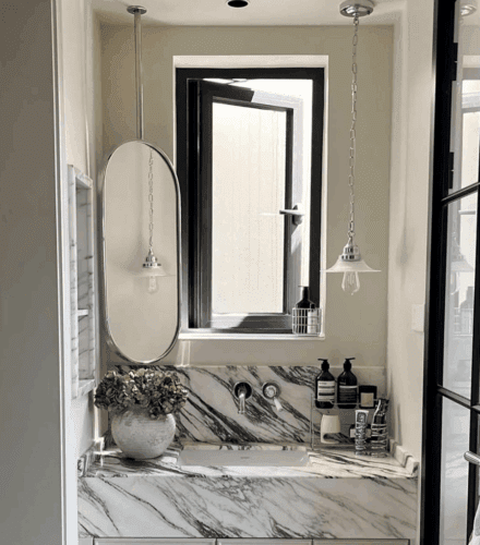 Designed Chrome Frame Oval Hanging Mirror photo review