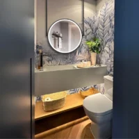 Luxury Hanging Round Double Sided LED Mirror