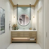 Classic Hanging Round Double Sided LED Mirror