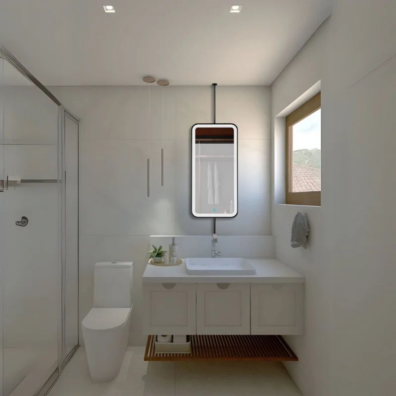 Classic Single Sided LED Rectangle Hanging Mirror