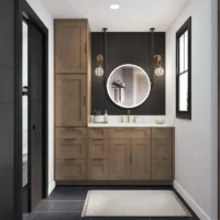 Premium Hanging Round Double Sided LED Mirror