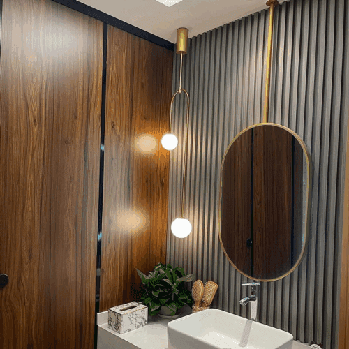 Designed Chrome Frame Oval Hanging Mirror photo review