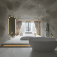 Best Long Oval Hanging Hotel LED Mirror