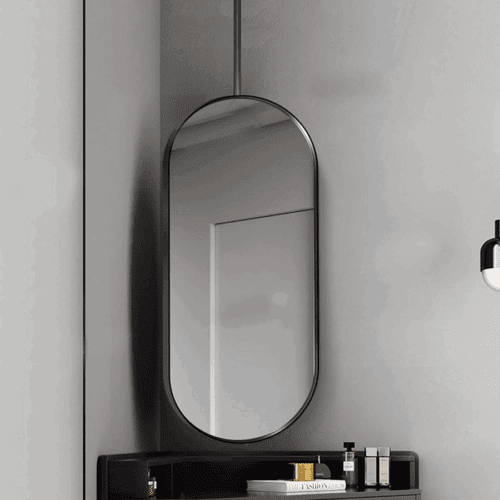 Designed Chrome Frame Oval Hanging Mirror photo review
