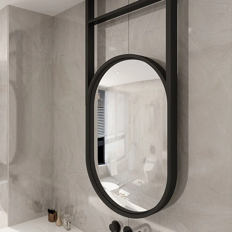 Modern Designed Frame Oval Hanging Mirror