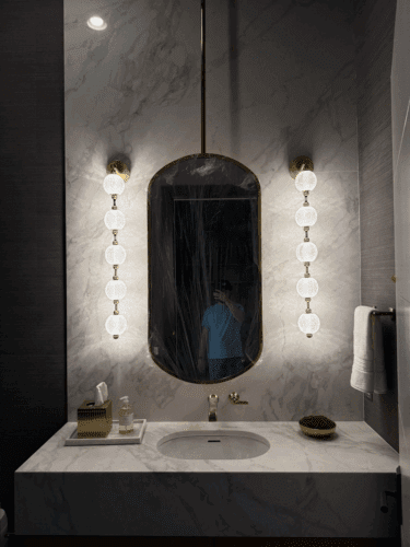 Designed Chrome Frame Oval Hanging Mirror photo review