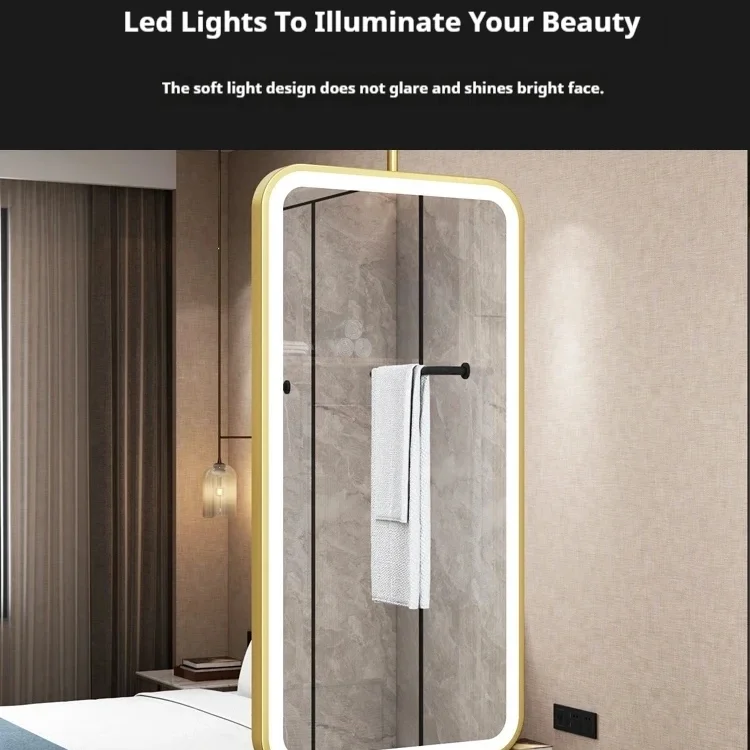 Double Sided LED Rectangle Hanging Mirror