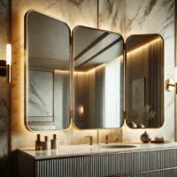 Rectangle Design Trifold Hanging Mirror