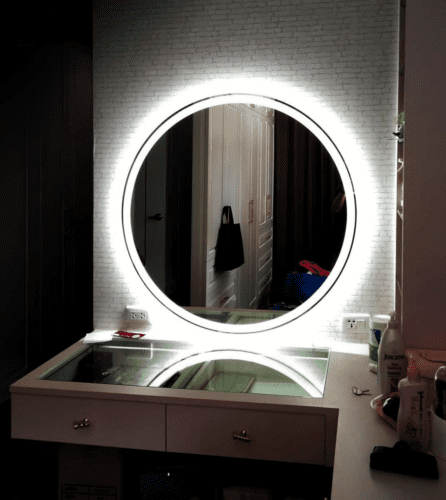 Circle Backlight Makeup Vanity Bathroom Mirror photo review