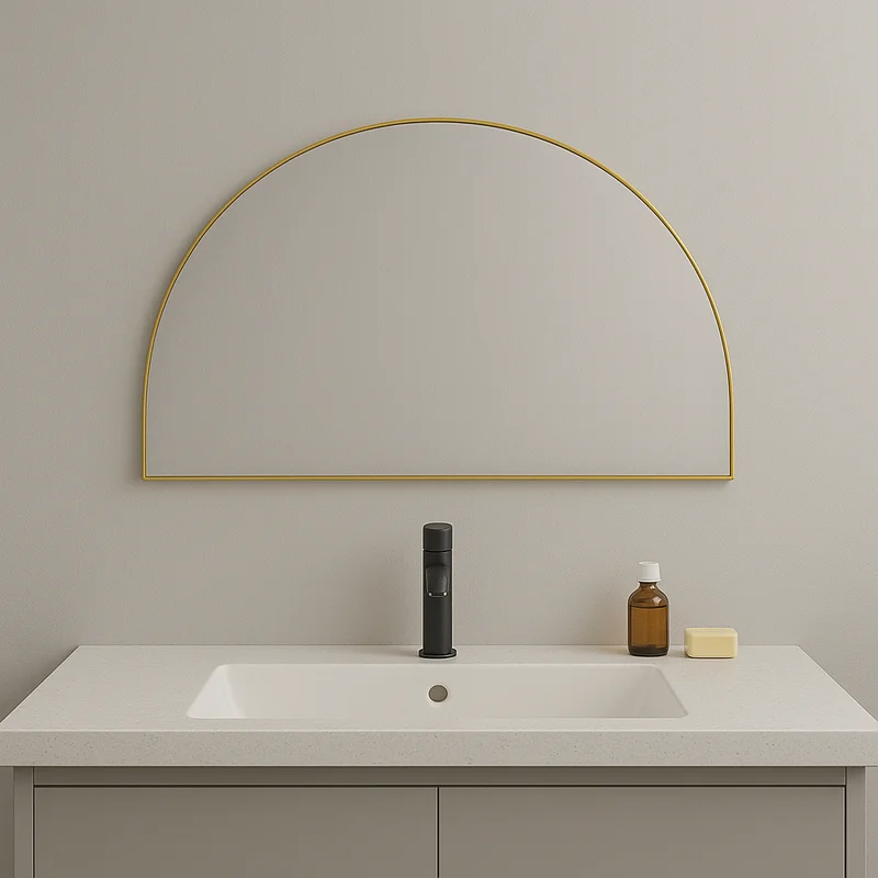 Luxe Arch Half Moon Vanity Mirror
