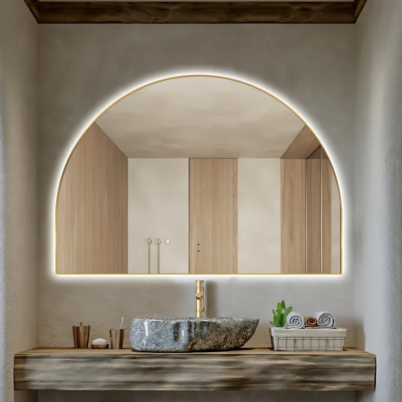 Elegant Arch Half Moon Vanity Mirror