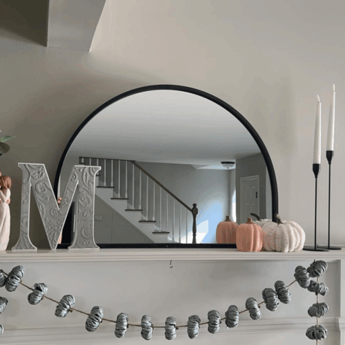 Glowing Arch Half Moon Vanity Mirror