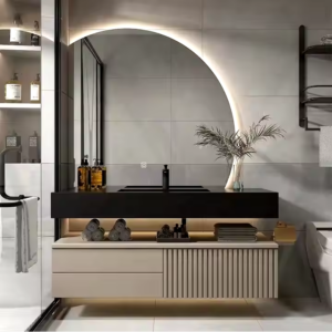 Smart LED Bathroom Vanity Moon Mirror