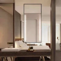 Vertical LED Strip Mirror