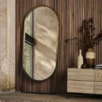 Single-Sided Standing Oval Mirror