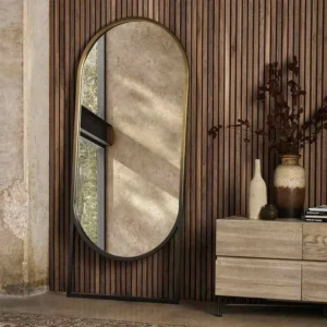 Single-Sided Standing Oval Mirror