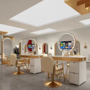 TV LED Table Mirror for Hair and Beauty Salon