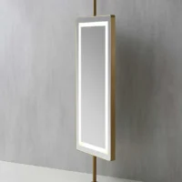 Clean Line Rotatable Rectangle Hanging LED Mirror