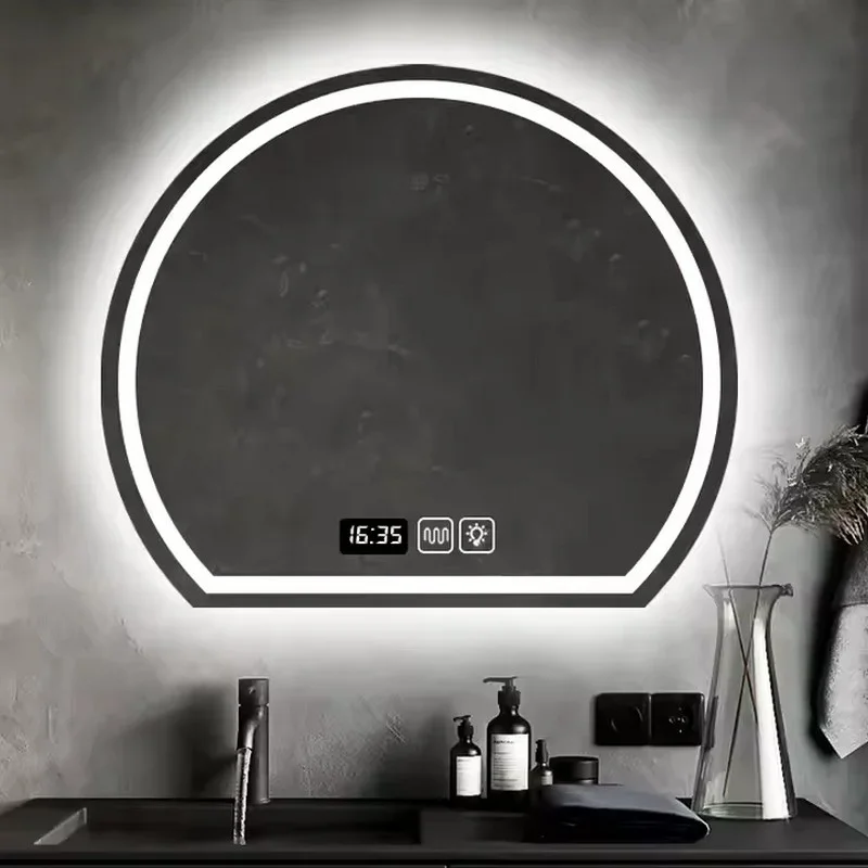 Signature White Edge Half Moon Vanity Mirror