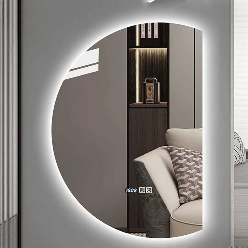 Bright Round LED Moon Mirror