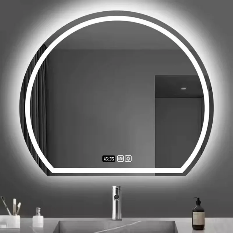 Chic White Edge Half Moon Vanity Mirror