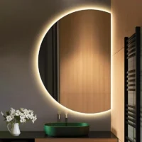 Stylish Round LED Moon Mirror
