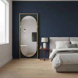 Luxury Oval Framed Full Length Floor Mirror