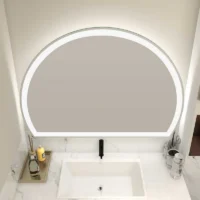 Supreme White Edge Half Moon Vanity Mirror