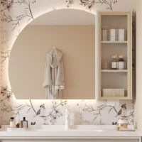 Modern 4/6 Mirror With Bathroom Cabinet Set