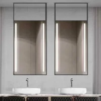 Vertical LED Strip Hanging Mirror