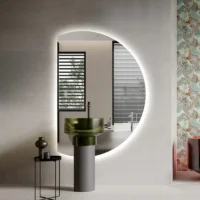 Pristine Round LED Moon Mirror