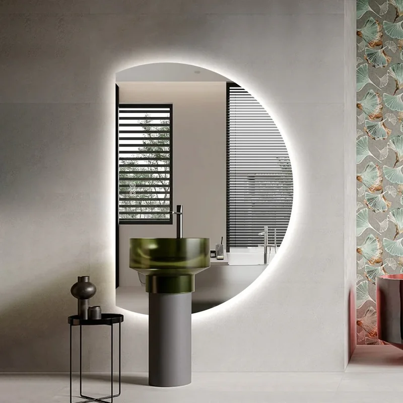 Pristine Round LED Moon Mirror
